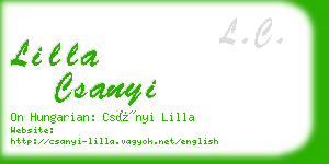 lilla csanyi business card